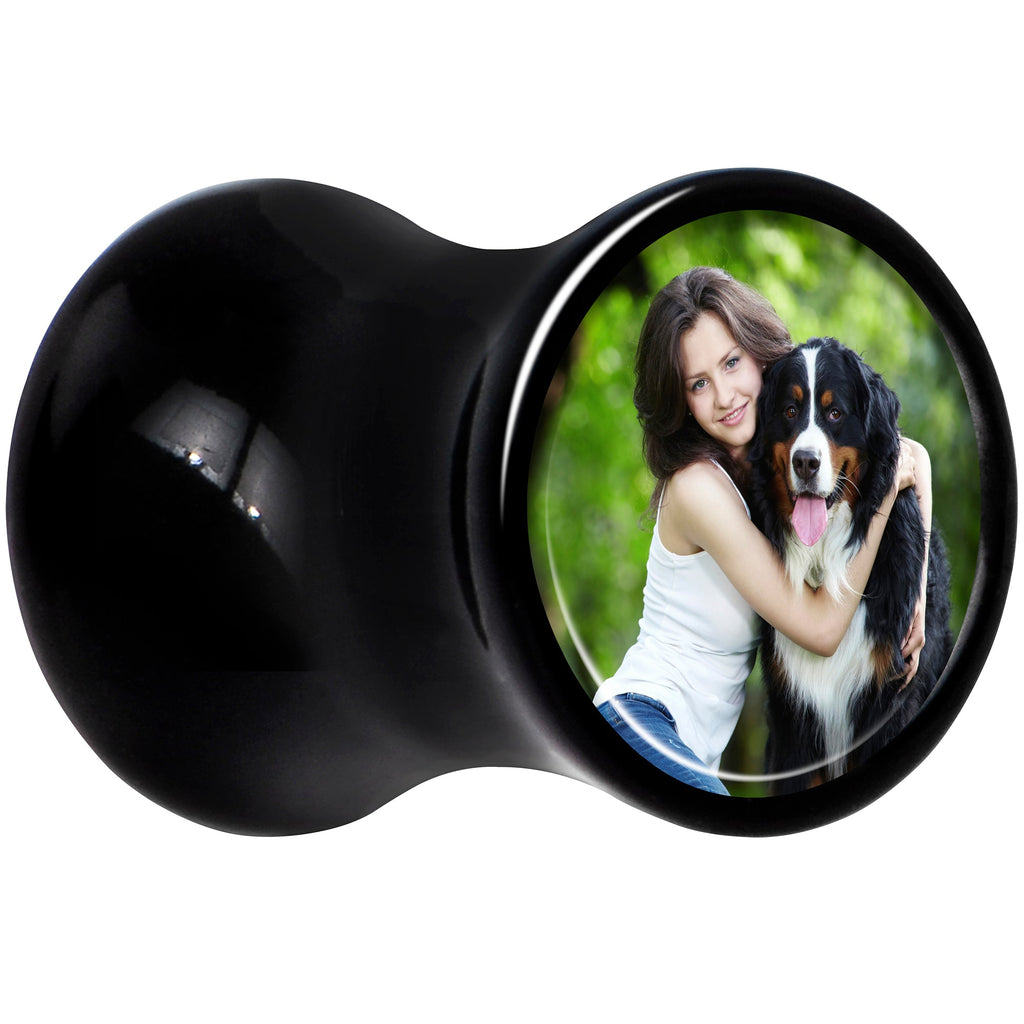 BodyCandy Black Acrylic Custom Photo Saddle Plug - buy 2 for a pair — lifestyle context