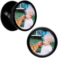 BodyCandy Black Acrylic Custom Photo Saddle Plug - buy 2 for a pair — alternative angle