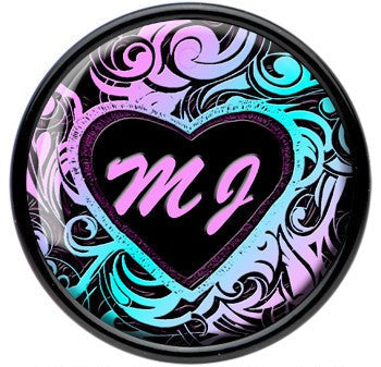 BodyCandy Custom Tribal Initial Acrylic Personalized Saddle Plug - buy 2 for a pair — detail close-up