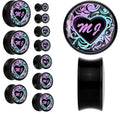 BodyCandy Custom Tribal Initial Acrylic Personalized Saddle Plug - buy 2 for a pair — main product shot