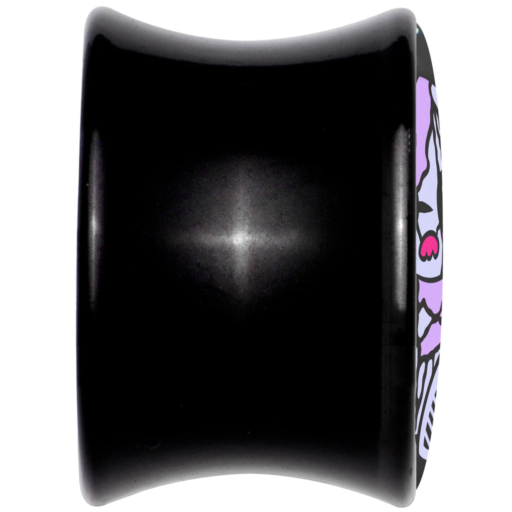 BodyCandy Attitude Teddy Bear Black Acrylic Saddle Plug Set by Onyx O — back view
