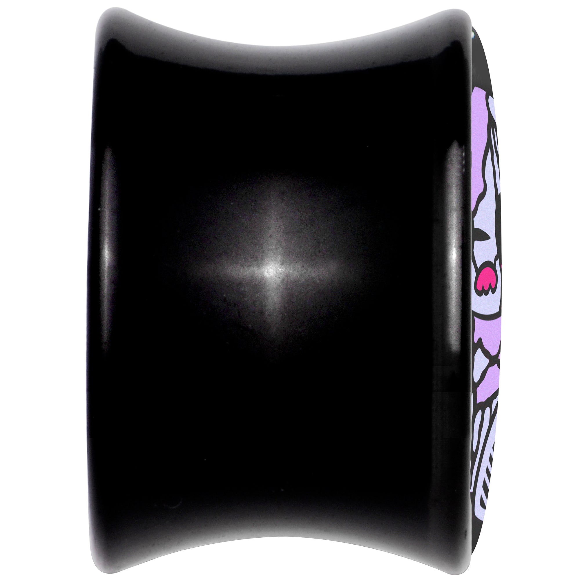 BodyCandy Attitude Teddy Bear Black Acrylic Saddle Plug Set by Onyx O — back view