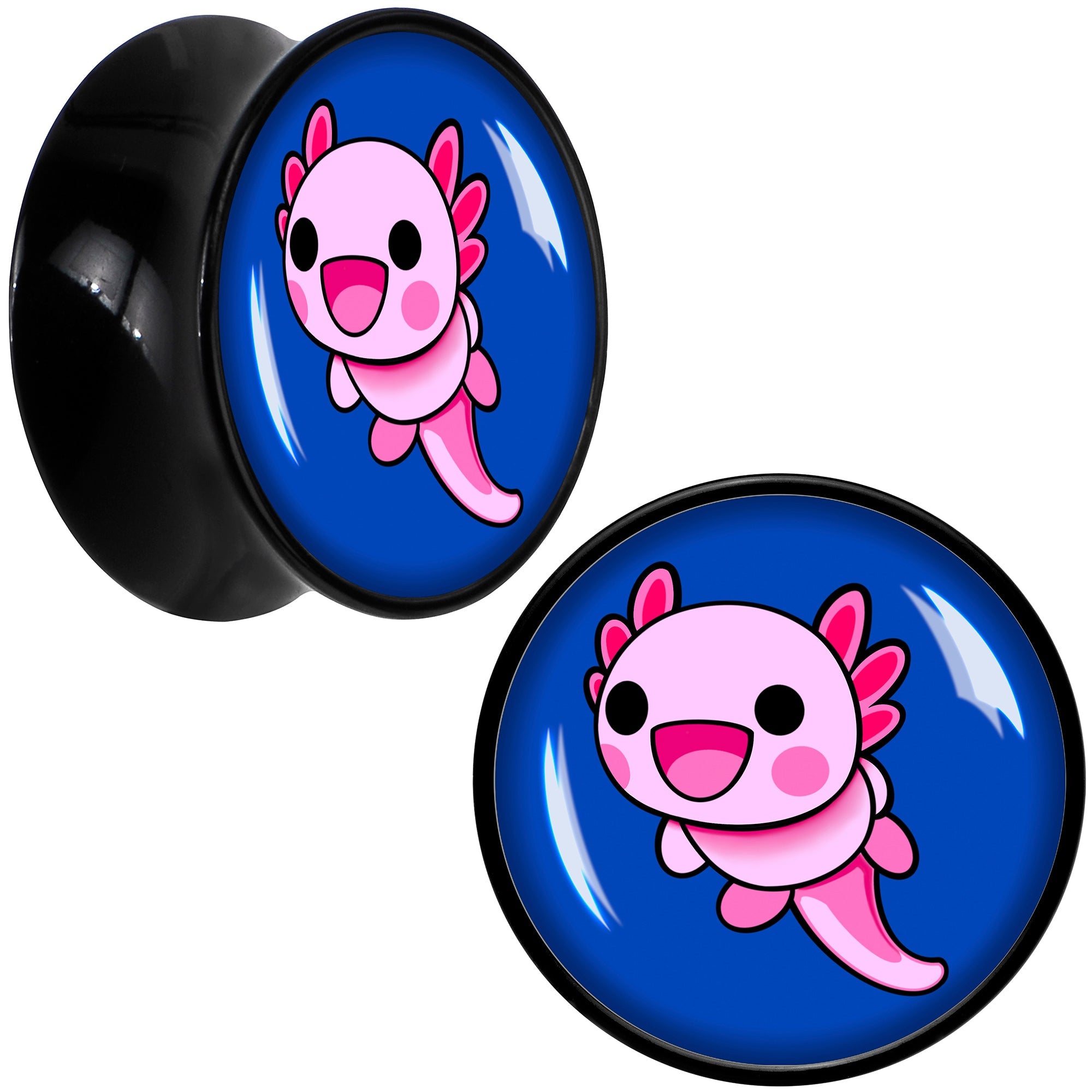 BodyCandy Adorable Axolotl Black Acrylic Saddle Plug Set by Onyx O — packaging