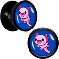 BodyCandy Adorable Axolotl Black Acrylic Saddle Plug Set by Onyx O — lifestyle context