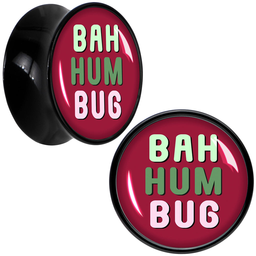 BodyCandy Bah Humbug Holiday Grouch Acrylic Saddle Plug Set by Onyx O — size reference