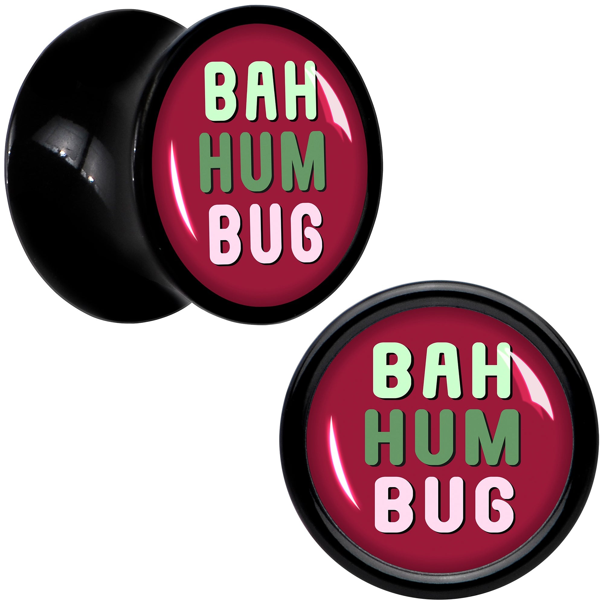 BodyCandy Bah Humbug Holiday Grouch Acrylic Saddle Plug Set by Onyx O — lifestyle context