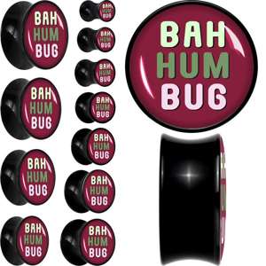 BodyCandy Bah Humbug Holiday Grouch Acrylic Saddle Plug Set by Onyx O — main product shot