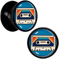 BodyCandy Black Acrylic Retro Cassette Double Flare Plug Set by Onyx O — alternative angle