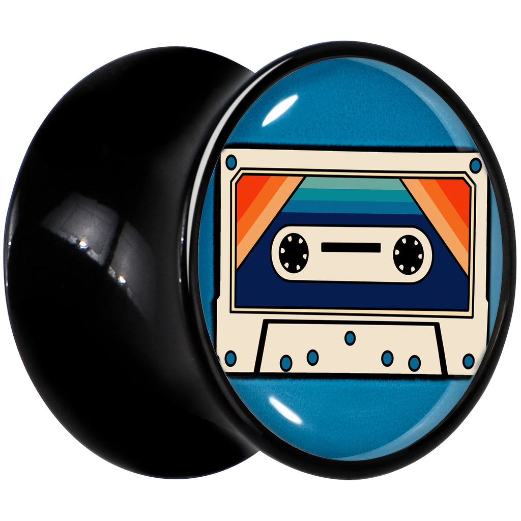 BodyCandy Black Acrylic Retro Cassette Double Flare Plug Set by Onyx O — lifestyle context
