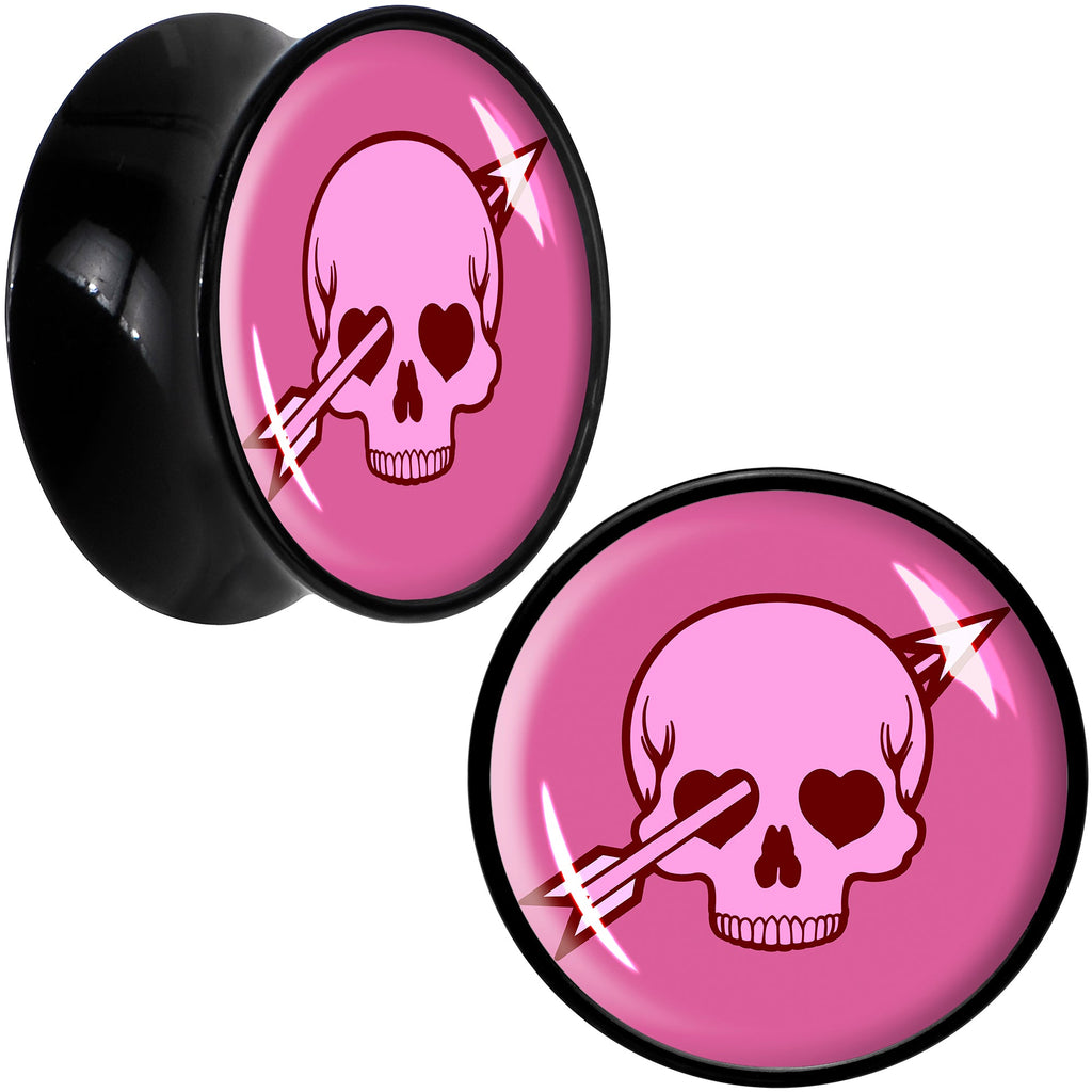 BodyCandy Valentine Cupid Skull Black Acrylic Saddle Plug Set by Onyx O — in-use photo