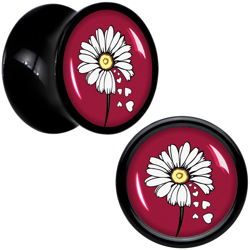 BodyCandy Love Me Not Flower Black Acrylic Saddle Plug Set by Onyx O — lifestyle context