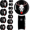 BodyCandy Holiday Dead Nosed Reindeer Black Acrylic Saddle Plug Set by Onyx O — main product shot