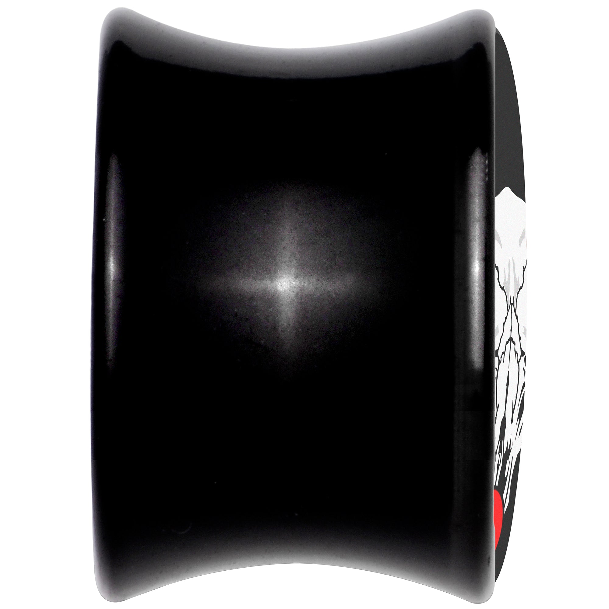 BodyCandy Holiday Dead Nosed Reindeer Black Acrylic Saddle Plug Set by Onyx O — detail close-up