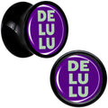 BodyCandy Word DELULU Black Acrylic Saddle Plug Set by Onyx O — feature highlight