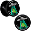 BodyCandy Black Acrylic Alien UFO Dinosaur Abduction Double Flare Plug Set by Onyx O — feature highlight