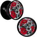 BodyCandy Blossom Creation Vibrant Bloom of Flowers Black Acrylic Saddle Plug Set by Onyx O — alternative angle