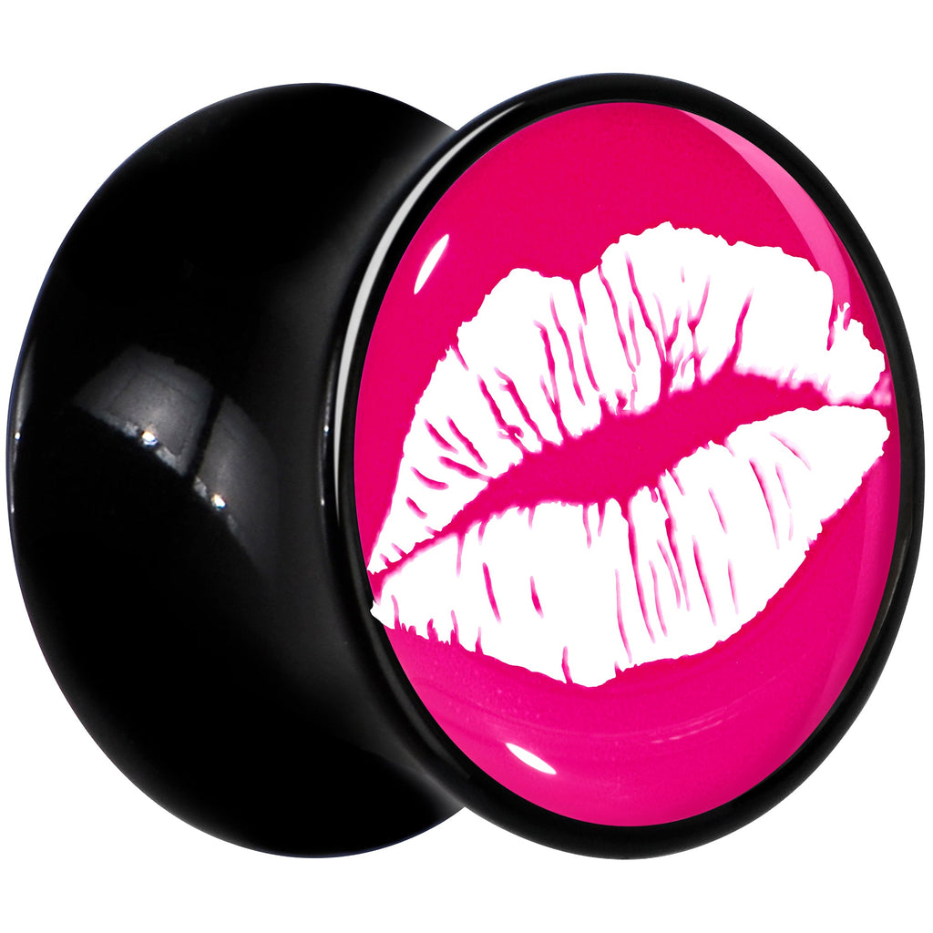 BodyCandy Black Acrylic Red Hot Lips Double Flare Plug Set by Onyx O — lifestyle context