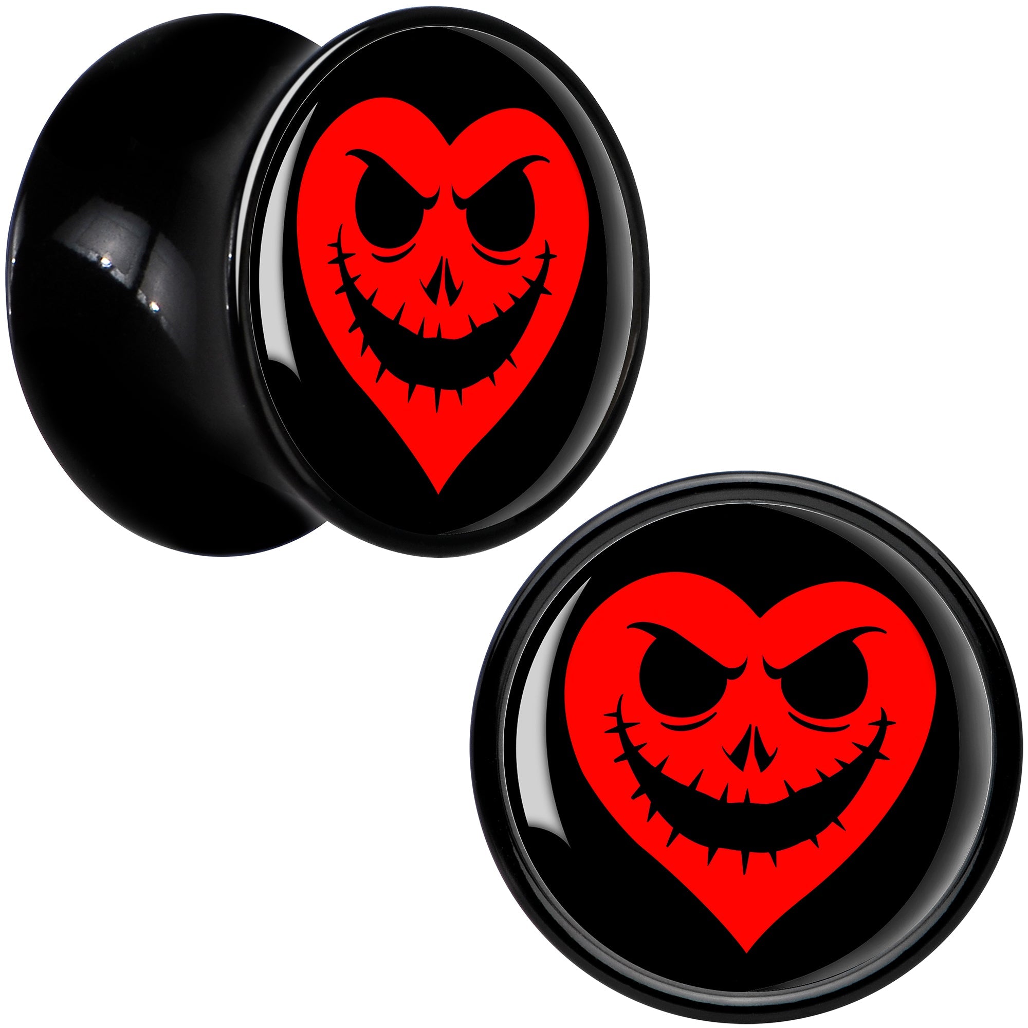BodyCandy Valentine Jack O Heart Black Acrylic Saddle Plug Set by Onyx O — lifestyle context