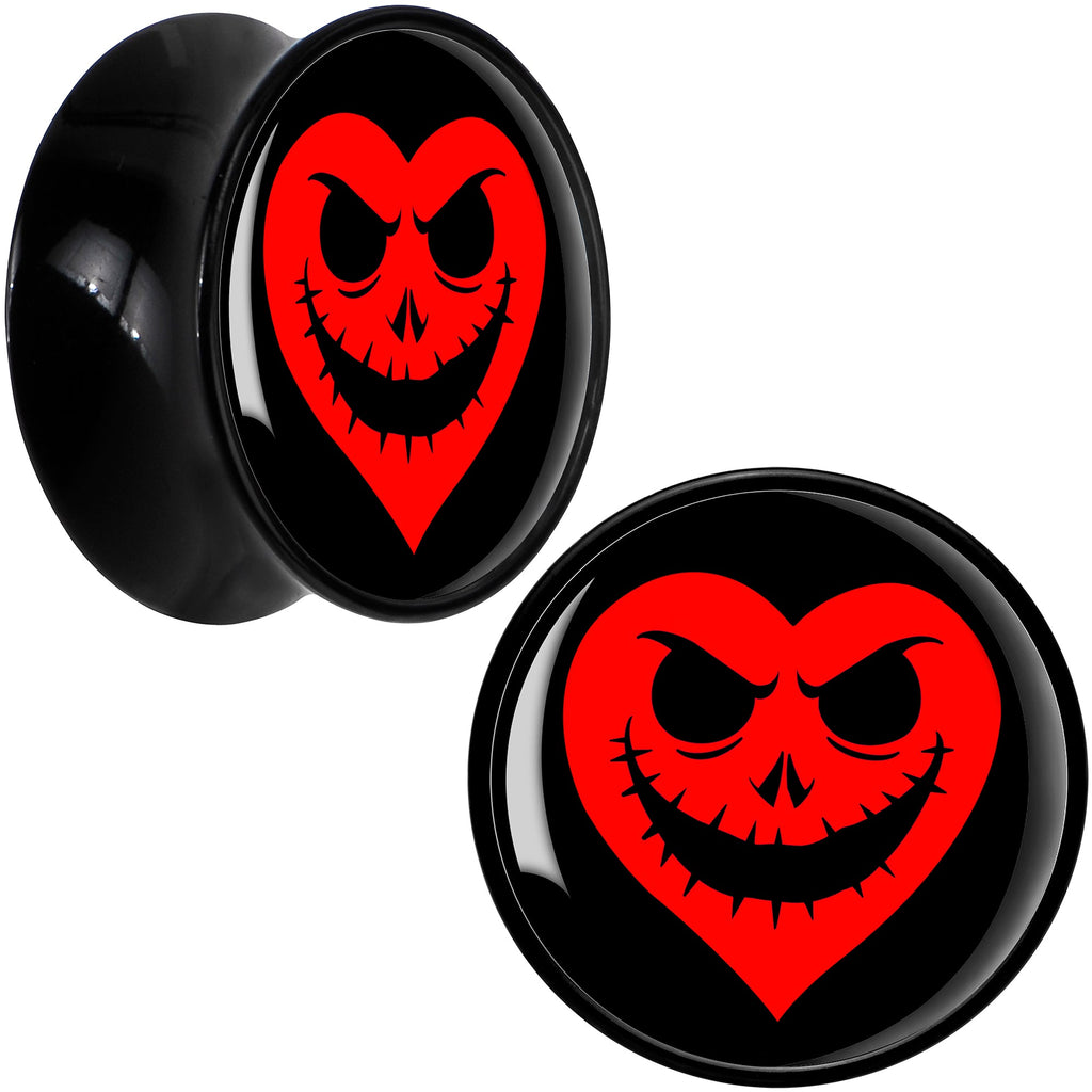 BodyCandy Valentine Jack O Heart Black Acrylic Saddle Plug Set by Onyx O — in-use photo