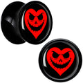 BodyCandy Valentine Jack O Heart Black Acrylic Saddle Plug Set by Onyx O — color detail