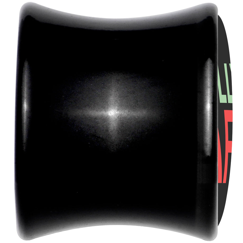 BodyCandy Jolly AF Festive Holiday Christmas Acrylic Saddle Plug Set by Onyx O — detail close-up