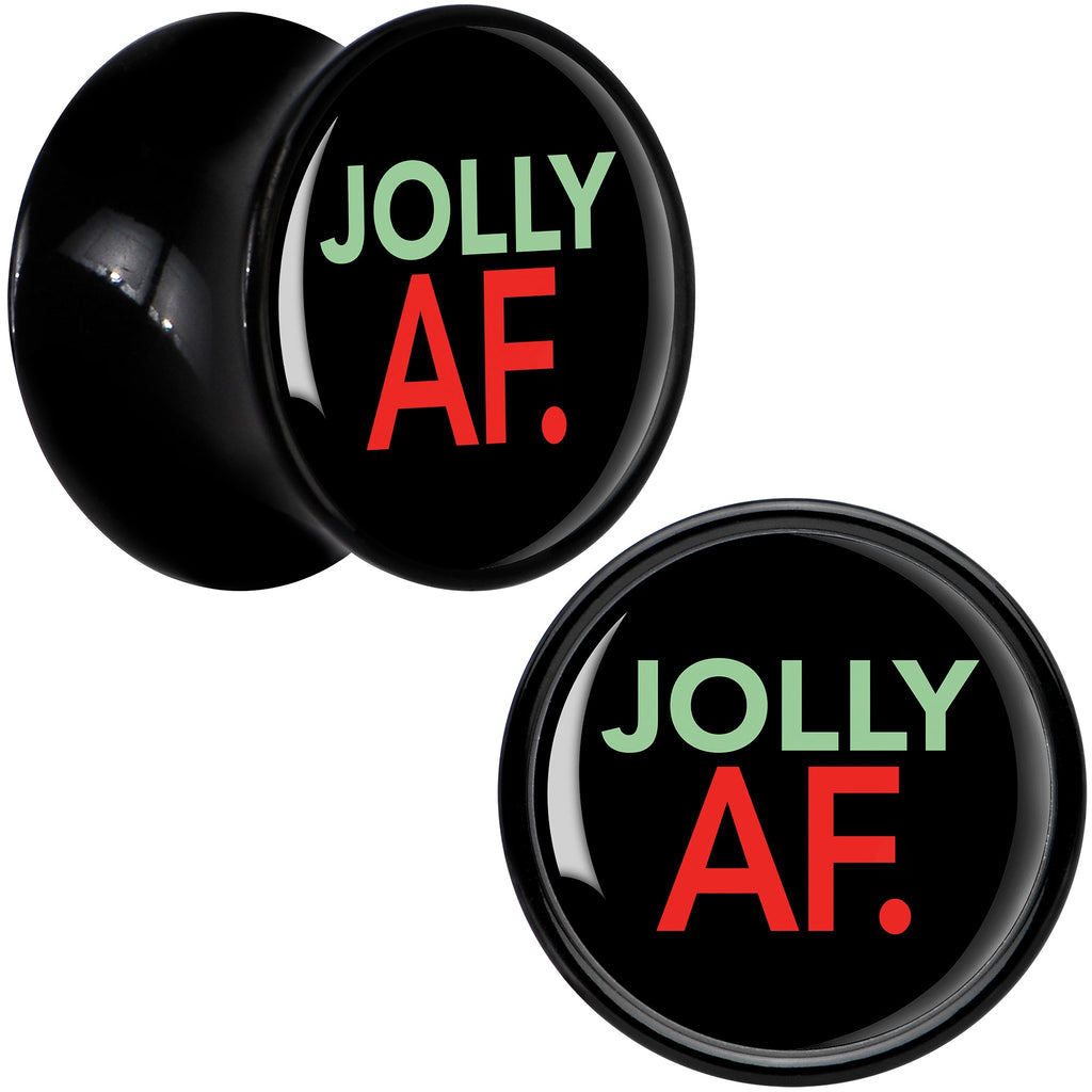 BodyCandy Jolly AF Festive Holiday Christmas Acrylic Saddle Plug Set by Onyx O — alternative angle