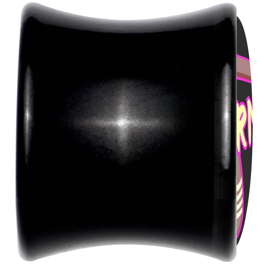 BodyCandy Karmic Boomerang Black Acrylic Saddle Plug Set by Onyx O — detail close-up