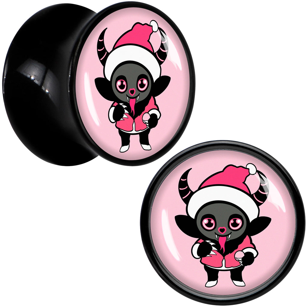 BodyCandy Krampus Cutie Christmas Holiday Black Acrylic Saddle Plug Set by Onyx O — alternative angle
