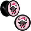 BodyCandy Krampus Cutie Christmas Holiday Black Acrylic Saddle Plug Set by Onyx O — lifestyle context