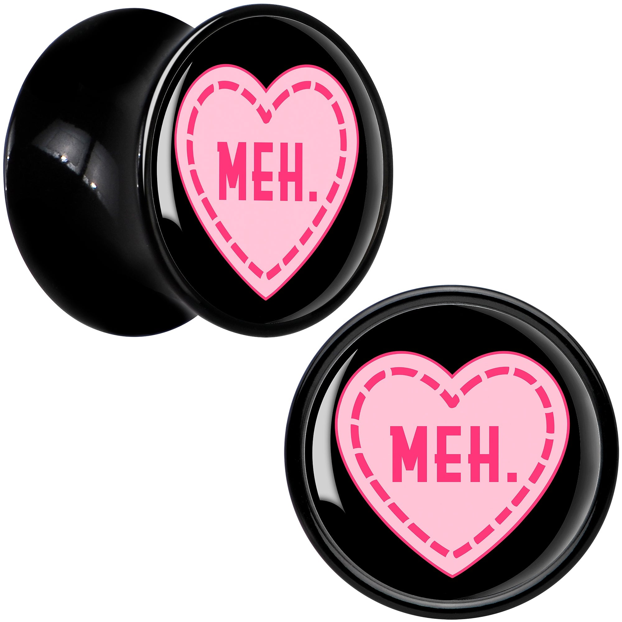 BodyCandy MEH Heart Black Acrylic Saddle Plug Set by Onyx O — lifestyle context