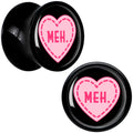 BodyCandy MEH Heart Black Acrylic Saddle Plug Set by Onyx O — color detail