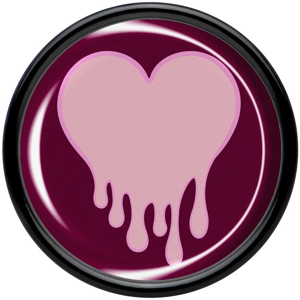 BodyCandy Pinkish Melting Heart Black Acrylic Saddle Plug Set by Onyx O — side view