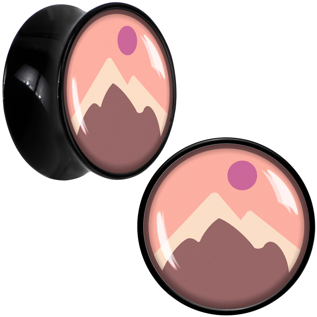 BodyCandy Mountain Sunrise Black Acrylic Saddle Plug Set by Onyx O — packaging