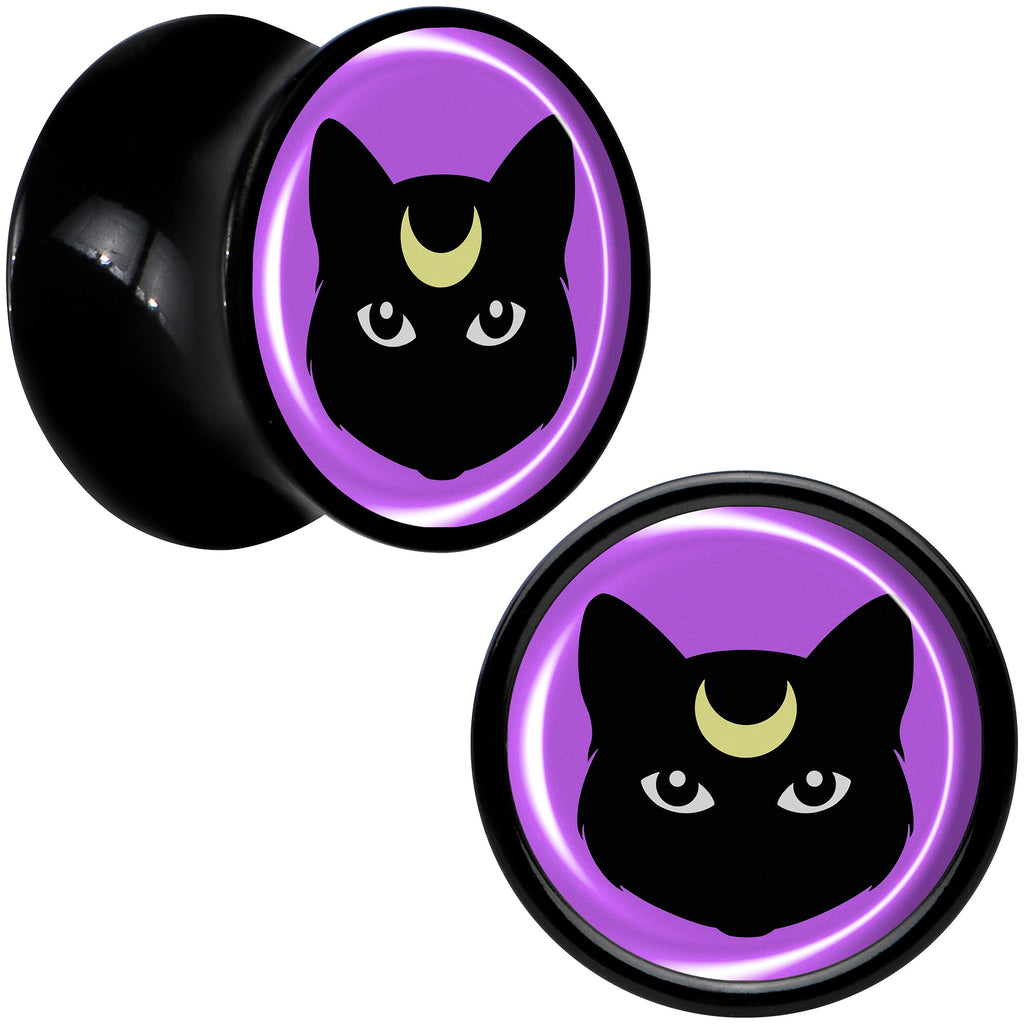 BodyCandy Black Mystic Kitty Cat Black Acrylic Saddle Plug Set by Onyx O — alternative angle