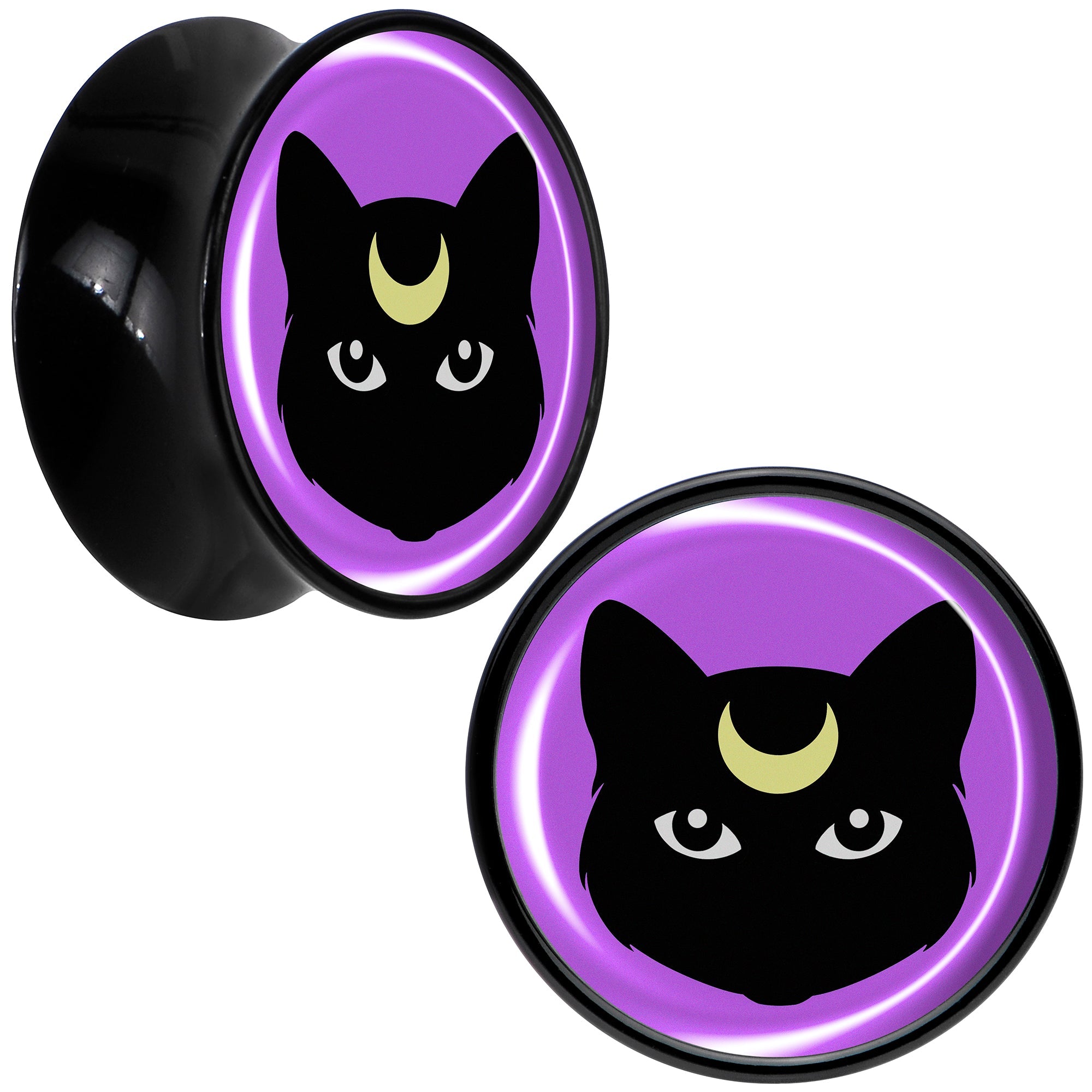 BodyCandy Black Mystic Kitty Cat Black Acrylic Saddle Plug Set by Onyx O — packaging