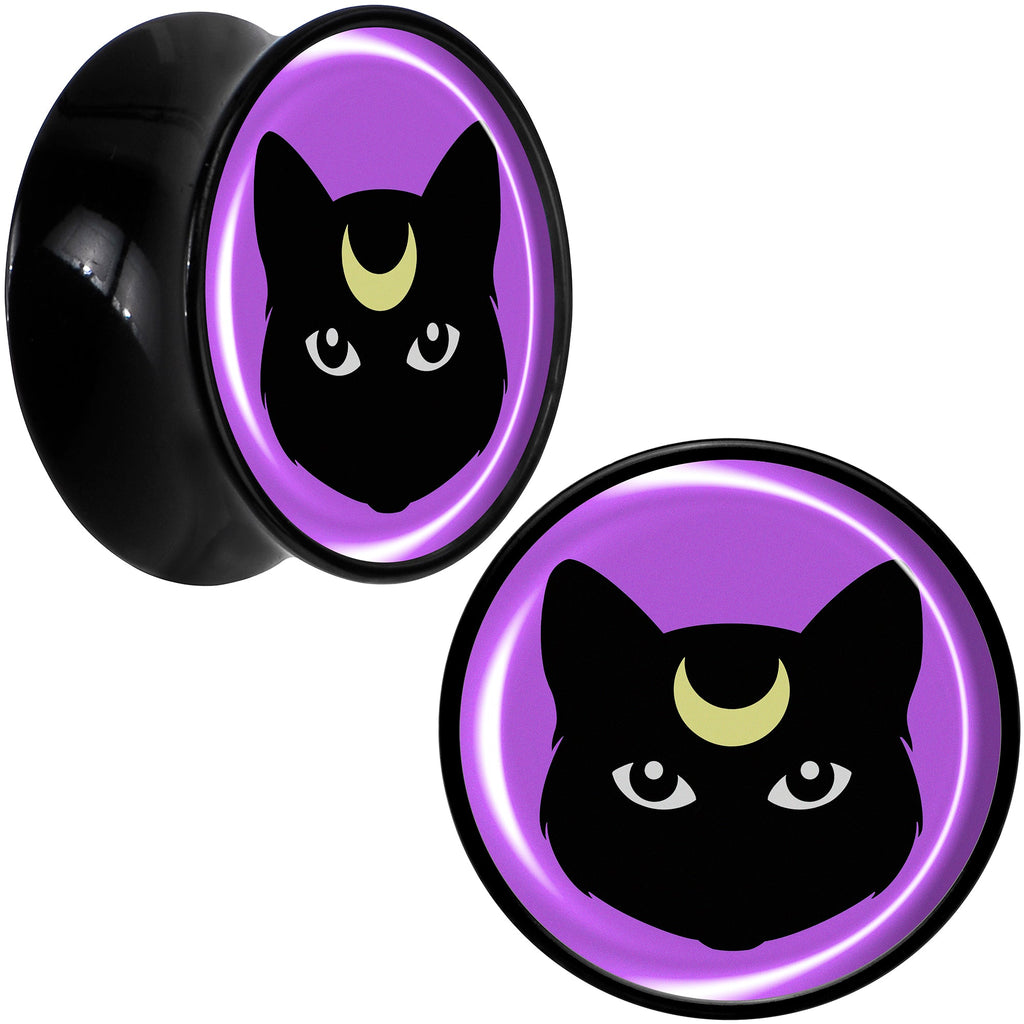 BodyCandy Black Mystic Kitty Cat Black Acrylic Saddle Plug Set by Onyx O — comparison shot