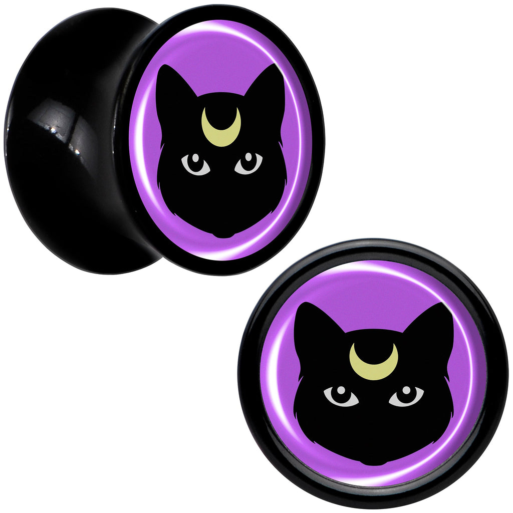 BodyCandy Black Mystic Kitty Cat Black Acrylic Saddle Plug Set by Onyx O — feature highlight