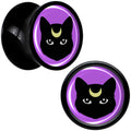 BodyCandy Black Mystic Kitty Cat Black Acrylic Saddle Plug Set by Onyx O — feature highlight