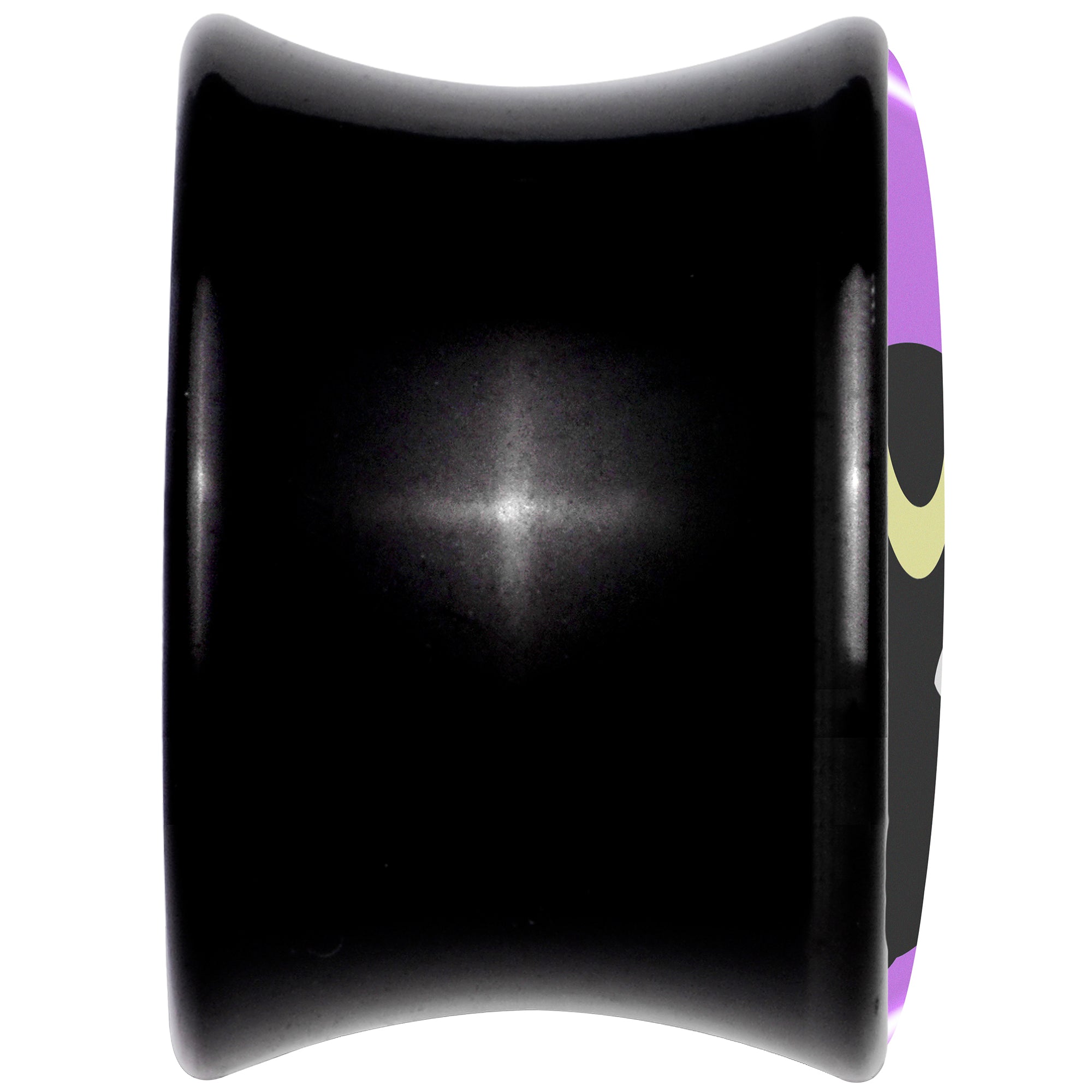BodyCandy Black Mystic Kitty Cat Black Acrylic Saddle Plug Set by Onyx O — back view