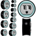 BodyCandy 0G Smiling Plug Outlet Black Acrylic Saddle Plug Set by Onyx O — main product shot