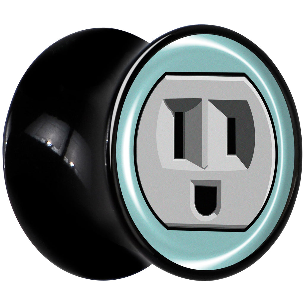 BodyCandy 0G Smiling Plug Outlet Black Acrylic Saddle Plug Set by Onyx O — lifestyle context