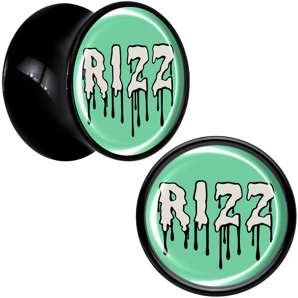 BodyCandy RIZZ Black Acrylic Saddle Plug Set by Onyx O — in-use photo