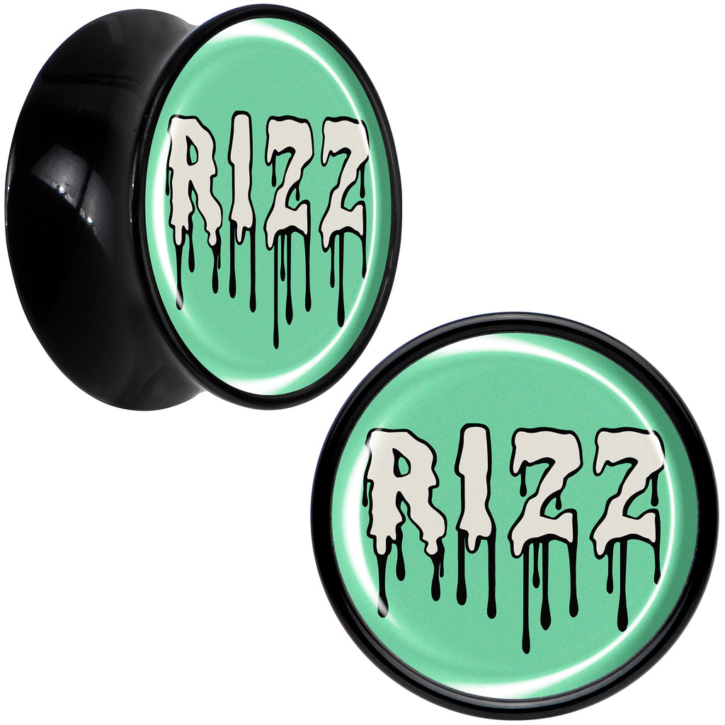BodyCandy RIZZ Black Acrylic Saddle Plug Set by Onyx O — size reference
