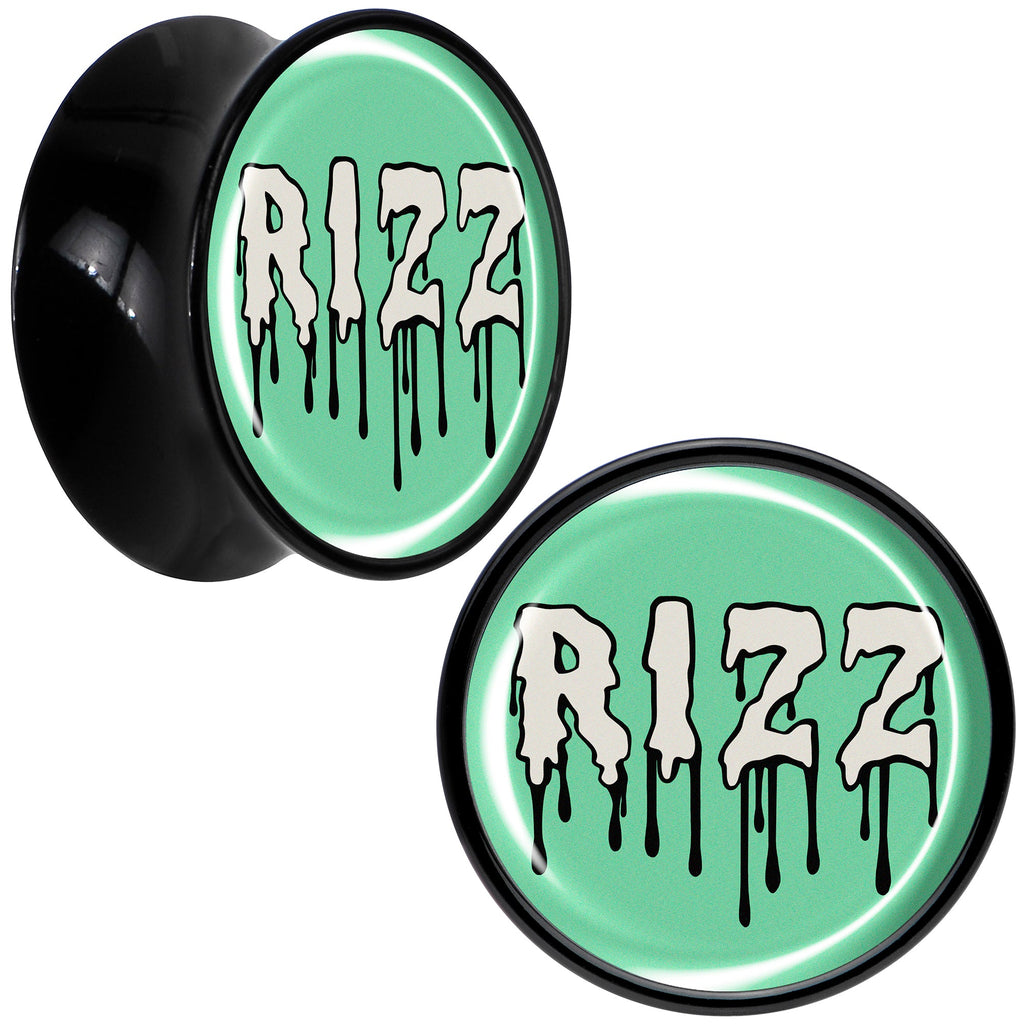 BodyCandy RIZZ Black Acrylic Saddle Plug Set by Onyx O — color detail