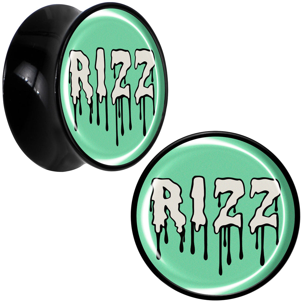 BodyCandy RIZZ Black Acrylic Saddle Plug Set by Onyx O — comparison shot