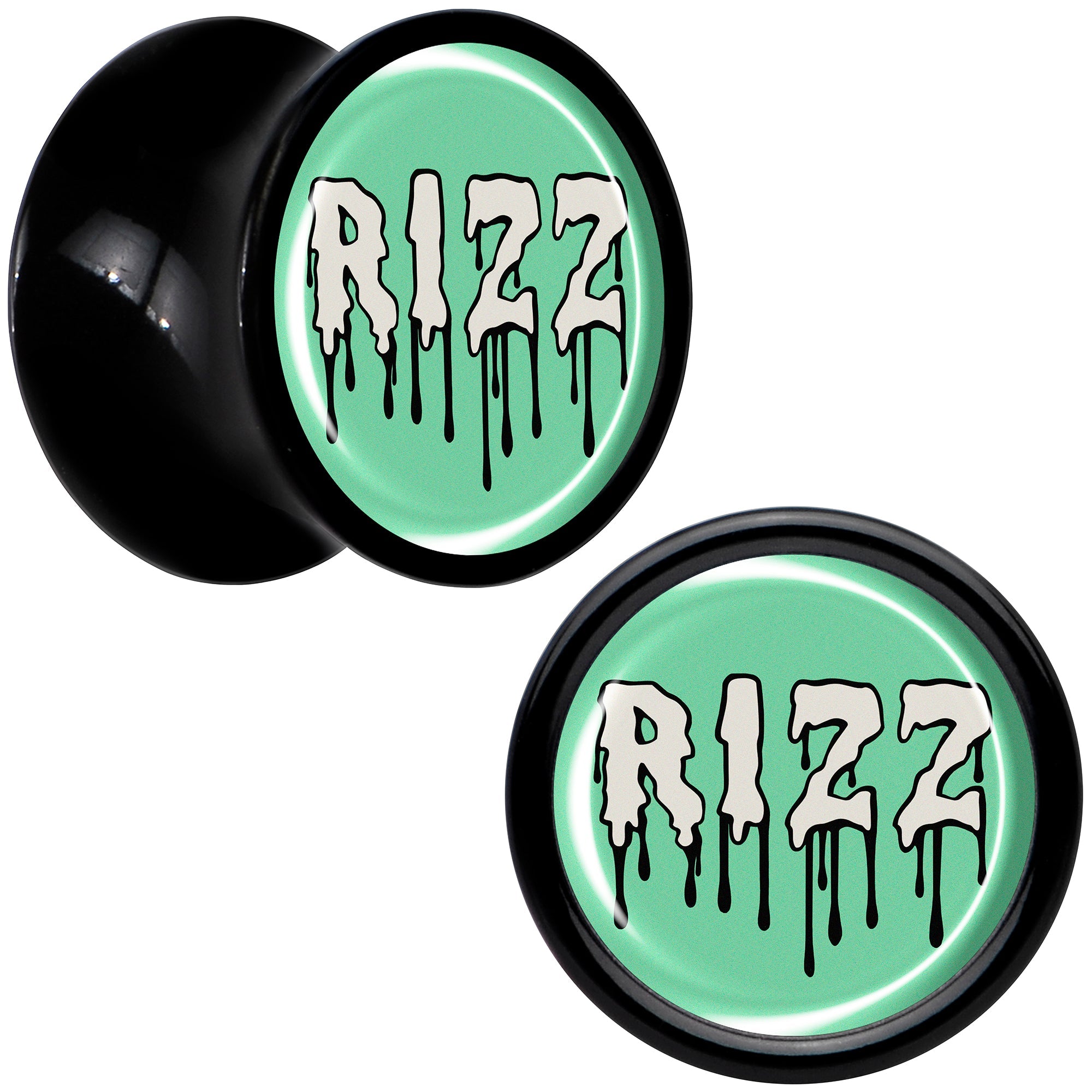 BodyCandy RIZZ Black Acrylic Saddle Plug Set by Onyx O — fabric or material detail