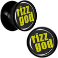 BodyCandy RIZZ GOD Black Acrylic Saddle Plug Set by Onyx O — back view