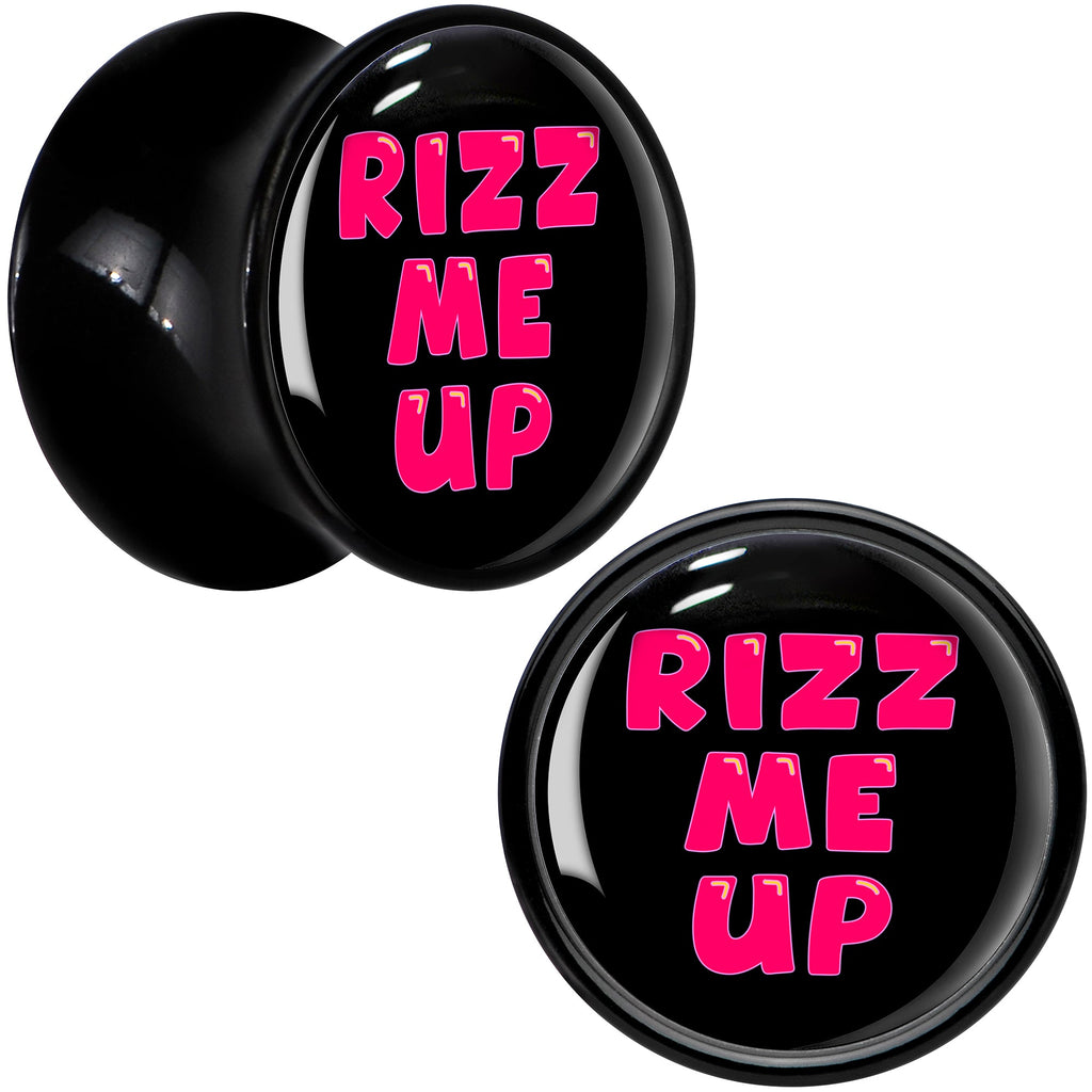 BodyCandy RIZZ ME UP Black Acrylic Saddle Plug Set by Onyx O — in-use photo