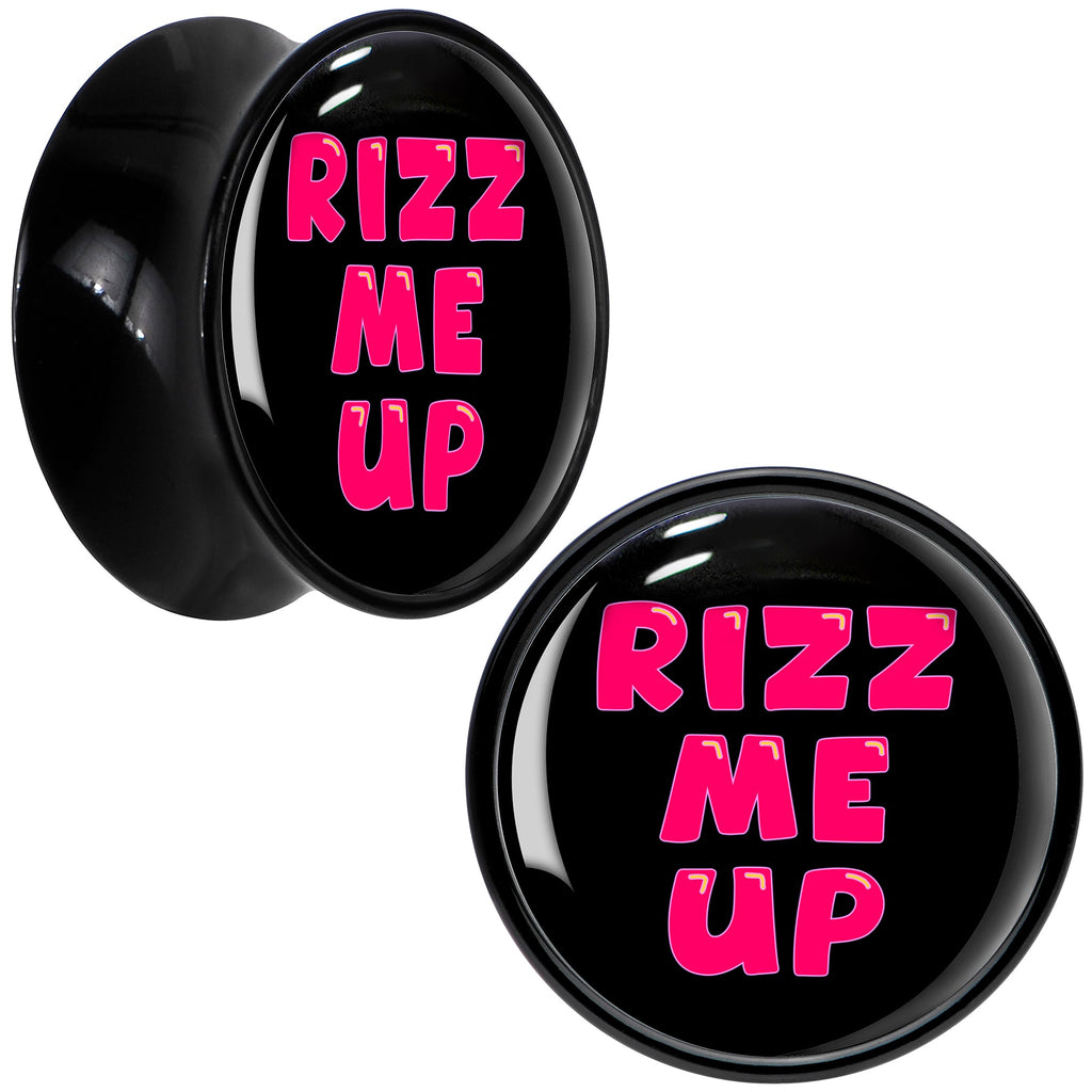 BodyCandy RIZZ ME UP Black Acrylic Saddle Plug Set by Onyx O — color detail