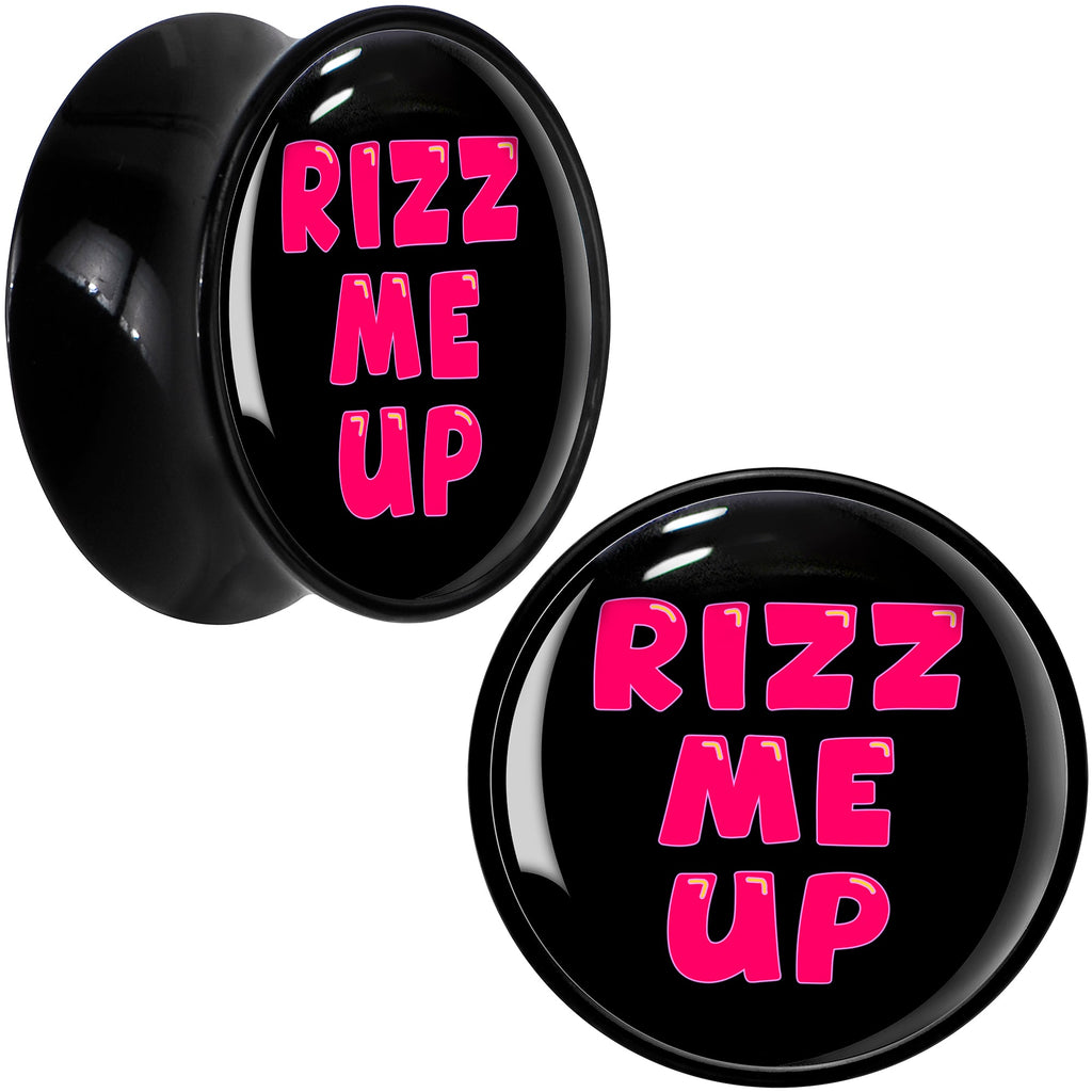BodyCandy RIZZ ME UP Black Acrylic Saddle Plug Set by Onyx O — packaging